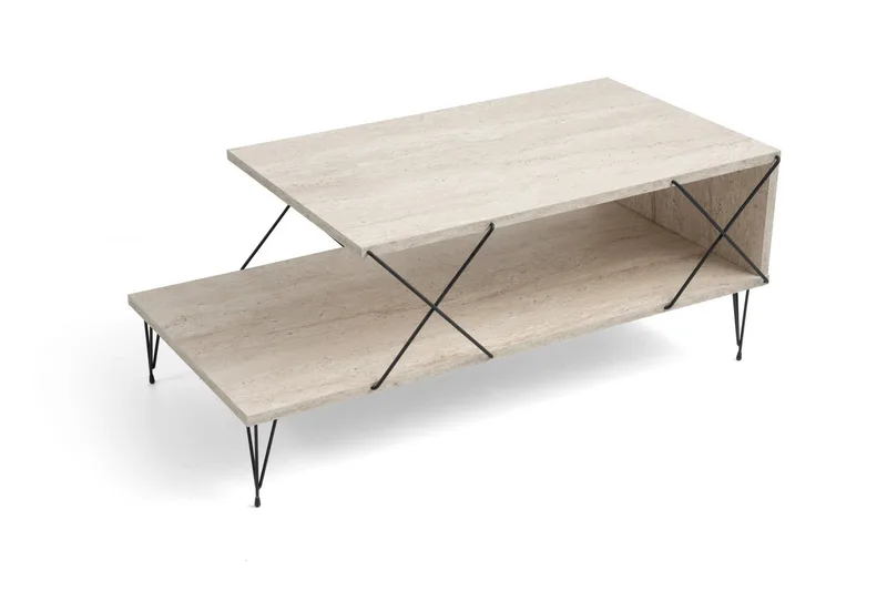 Artenay Soffbord 100 cm - Svart/Marmor - Möbler - Vardagsrum - Soffbord & vardagsrumsbord - Marmorbord