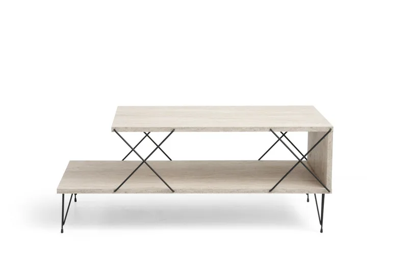 Artenay Soffbord 100 cm - Svart/Marmor - Möbler - Vardagsrum - Soffbord & vardagsrumsbord - Marmorbord