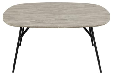 Arwina Kvadratiskt Soffbord 90 cm i Marmor med Metallben - Grå - Möbler - Vardagsrum - Soffbord & vardagsrumsbord - Soffbord