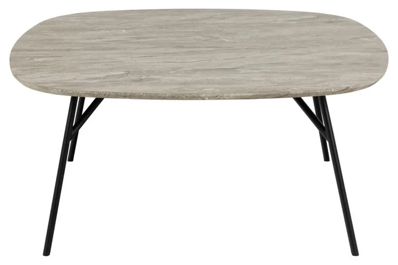 Arwina Kvadratiskt Soffbord 90 cm i Marmor med Metallben - Grå - Möbler - Vardagsrum - Soffbord & vardagsrumsbord - Soffbord