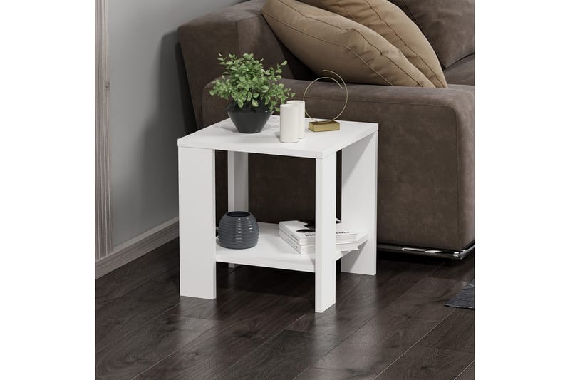 Asrel Sidobord 40 cm - Vit - Möbler - Vardagsrum - Soffbord & vardagsrumsbord - Brickbord