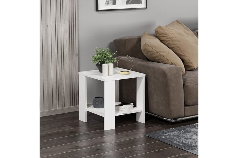 Asrel Sidobord 40 cm - Vit - Möbler - Vardagsrum - Soffbord & vardagsrumsbord - Brickbord