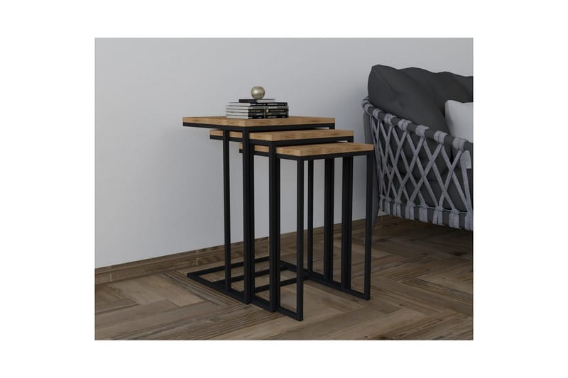 Auren Satsbord 40 cm - Brun/Svart - Möbler - Vardagsrum - Soffbord & vardagsrumsbord - Satsbord