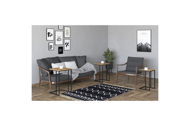 Auren Satsbord 40 cm - Brun/Svart - Möbler - Vardagsrum - Soffbord & vardagsrumsbord - Satsbord