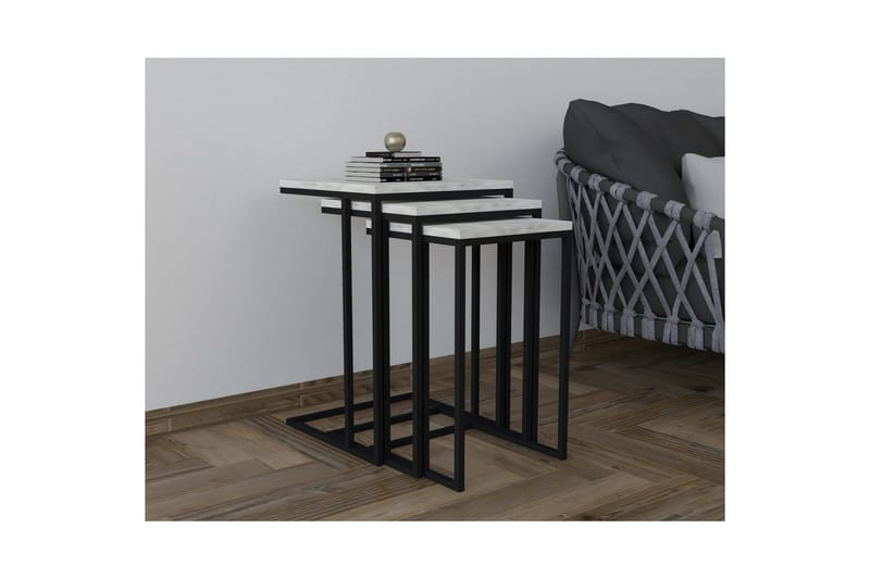 Auren Satsbord 40 cm - Svart/Kristall - Möbler - Vardagsrum - Soffbord & vardagsrumsbord - Satsbord