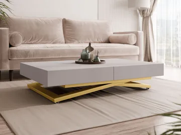 Avendi Soffbord förlängningsbart 200 cm - guld/beige - Möbler - Vardagsrum - Soffbord & vardagsrumsbord - Soffbord
