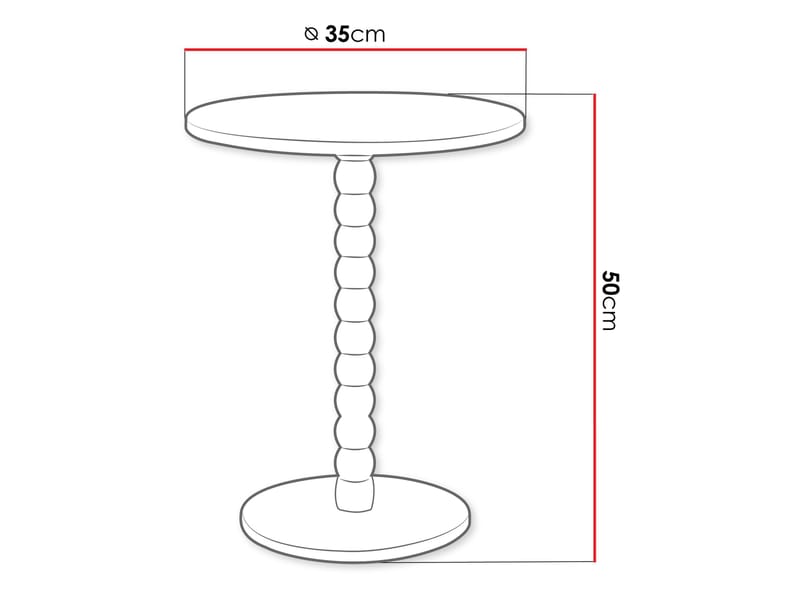 Averin Sidobord 35 cm - svart - Möbler - Vardagsrum - Soffbord & vardagsrumsbord - Brickbord
