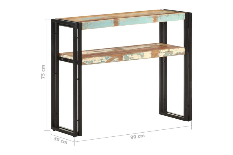 Avlastningsbord 90x30x75 cm massivt återvunnet trä - Brun - Möbler - Vardagsrum - Soffbord & vardagsrumsbord - Avlastningsbord & konsolbord