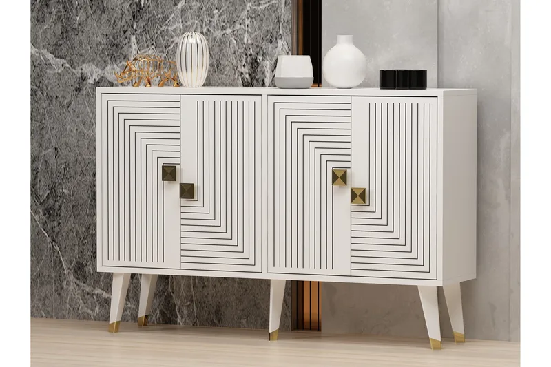 Ahart Konsollbord 120 cm - Vit - Förvaring - Förvaringsmöbler - Skänkar & sideboards