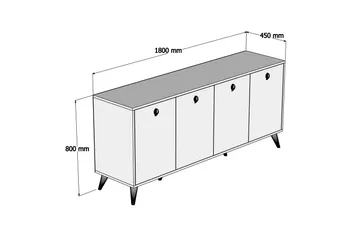 Athodna Konsollbord 180 cm - Mörkbrun - Möbler - Vardagsrum - Soffbord & vardagsrumsbord - Avlastningsbord & konsolbord