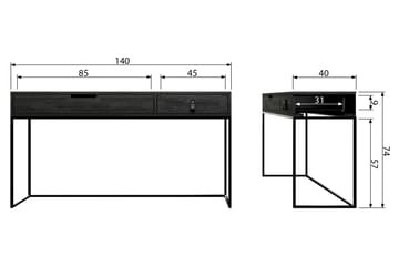 Atila Avlastningsbord 140 cm - Svart Ek - Möbler - Vardagsrum - Soffbord & vardagsrumsbord - Avlastningsbord & konsolbord