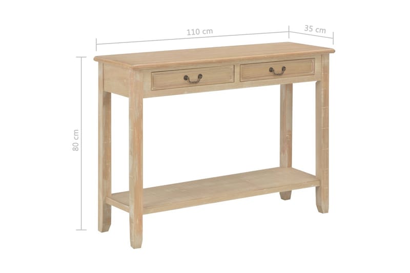 Avlastningsbord 110x35x80 cm trä - Brun - Möbler - Vardagsrum - Soffbord & vardagsrumsbord - Avlastningsbord & konsolbord