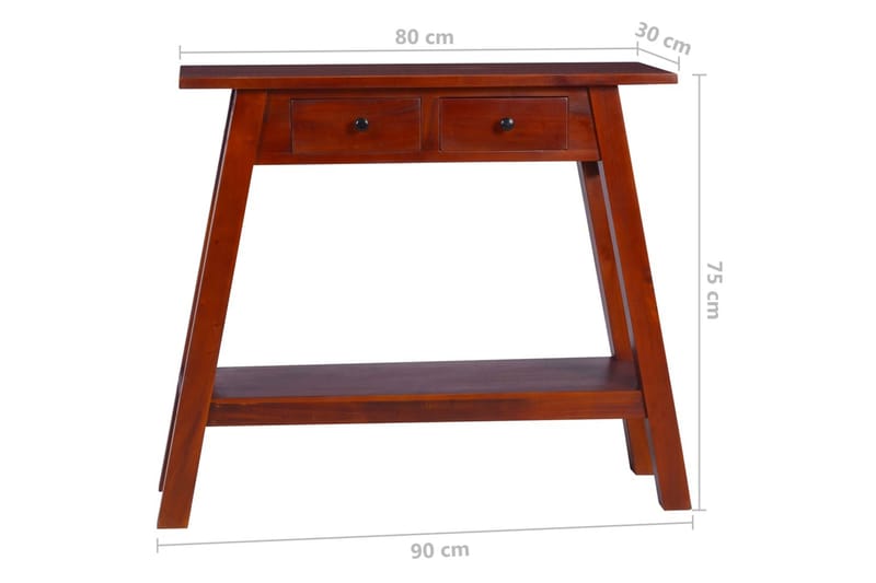 Avlastningsbord klassisk brun 90x30x75cm massiv mahogny - Brun - Möbler - Vardagsrum - Soffbord & vardagsrumsbord - Avlastningsbord & konsolbord