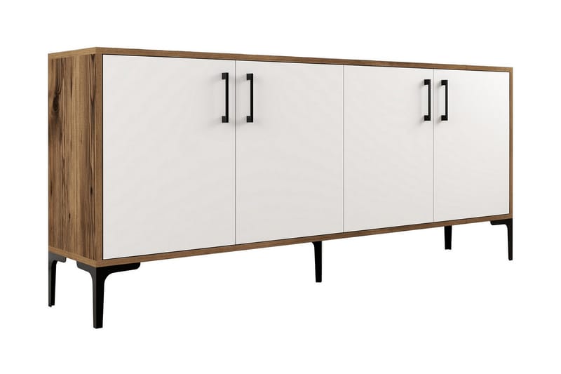 BAYRAMPASA Avlastningsbord 180 cm Valnöt/Vit - Valnöt - Möbler - Vardagsrum - Soffbord & vardagsrumsbord - Avlastningsbord & konsolbord