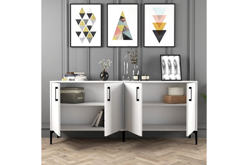 BAYRAMPASA Avlastningsbord 180 cm Vit - Möbler - Vardagsrum - Soffbord & vardagsrumsbord - Avlastningsbord & konsolbord