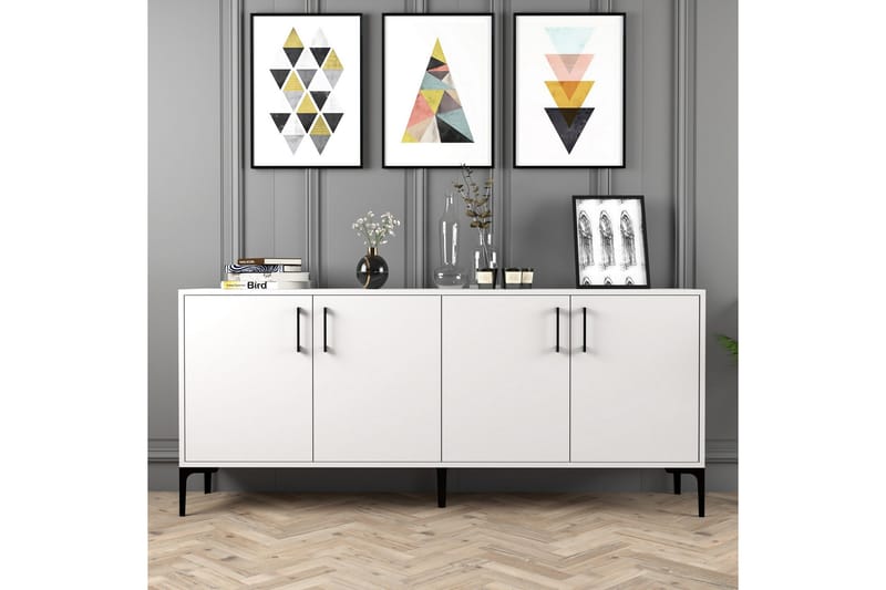 BAYRAMPASA Avlastningsbord 180 cm Vit - Möbler - Vardagsrum - Soffbord & vardagsrumsbord - Avlastningsbord & konsolbord