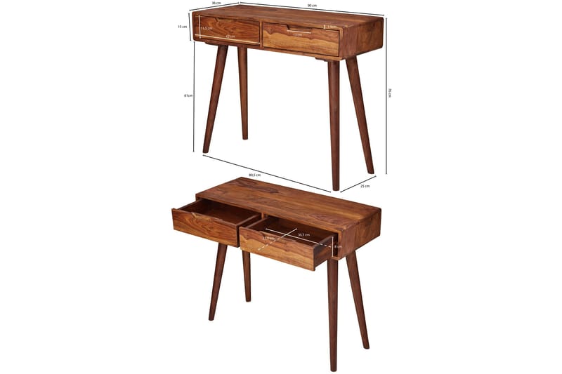 Bereznak Avlastningsbord 90 cm - Trä/natur - Möbler - Vardagsrum - Soffbord & vardagsrumsbord - Avlastningsbord & konsolbord