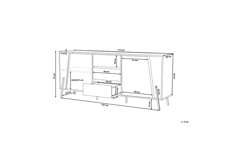 BLACKPOOL Konsolbord 177 cm - Möbler - Vardagsrum - Soffbord & vardagsrumsbord - Avlastningsbord & konsolbord