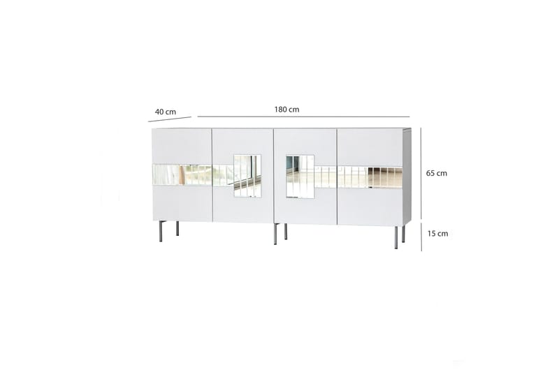 Djarhint Konsollbord 180 cm - Vit - Förvaring - Förvaringsmöbler - Skänkar & sideboards