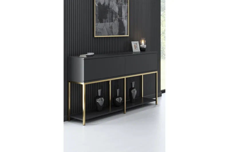 Dorlord Konsollbord 150 cm, Grå/Guld