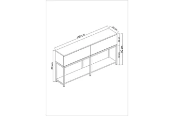 Dorlord Konsollbord 150 cm - Svart/Vit - Möbler - Vardagsrum - Soffbord & vardagsrumsbord - Avlastningsbord & konsolbord