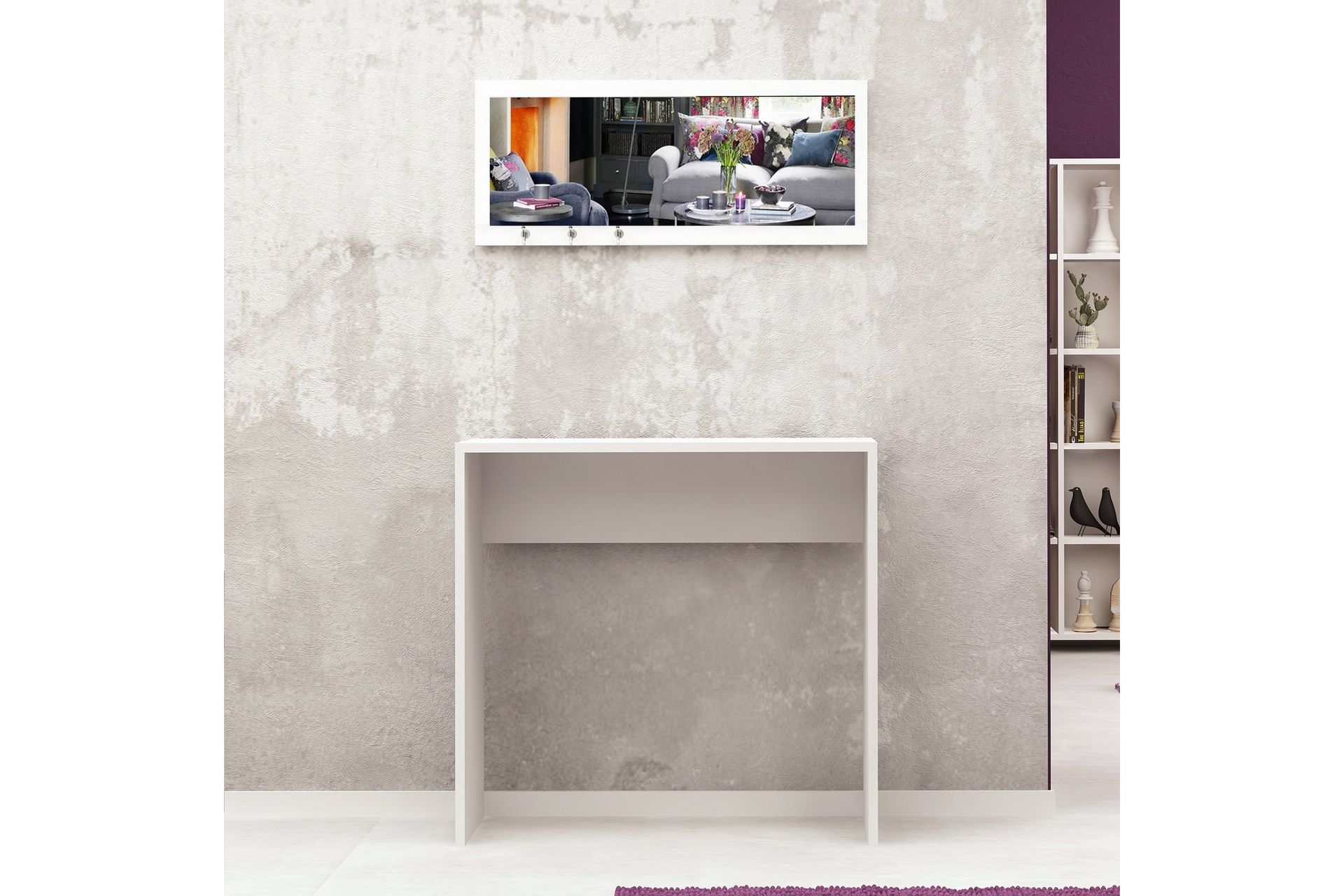 ELLINA Skrivbord Vit - Vit