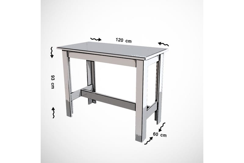 FERSTL Bord 120 cm Vit - Möbler - Vardagsrum - Soffbord & vardagsrumsbord - Avlastningsbord & konsolbord