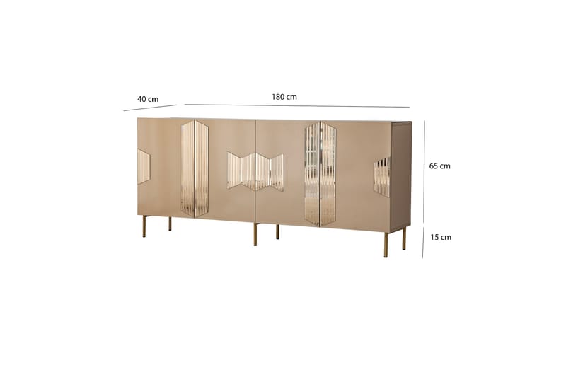 GABLITZ Konsollbord 180 cm Brons - Möbler - Vardagsrum - Soffbord & vardagsrumsbord - Avlastningsbord & konsolbord