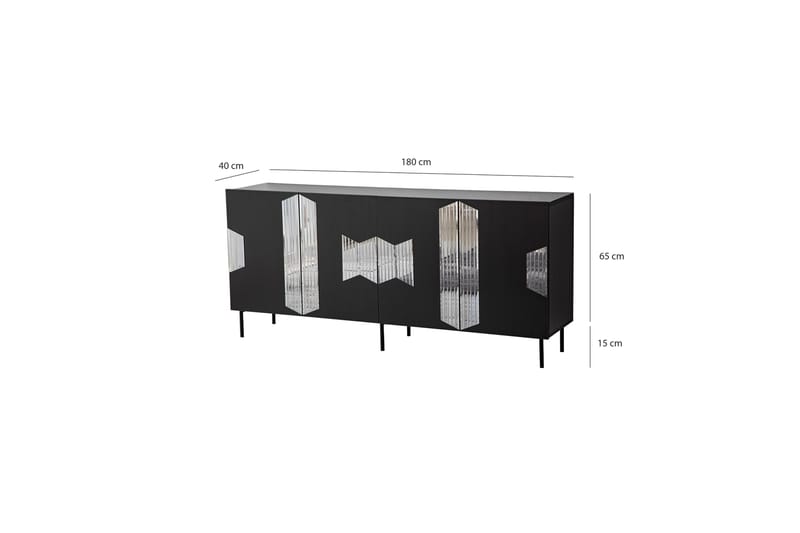 GABLITZ Konsollbord 180 cm Svart - Möbler - Vardagsrum - Soffbord & vardagsrumsbord - Avlastningsbord & konsolbord