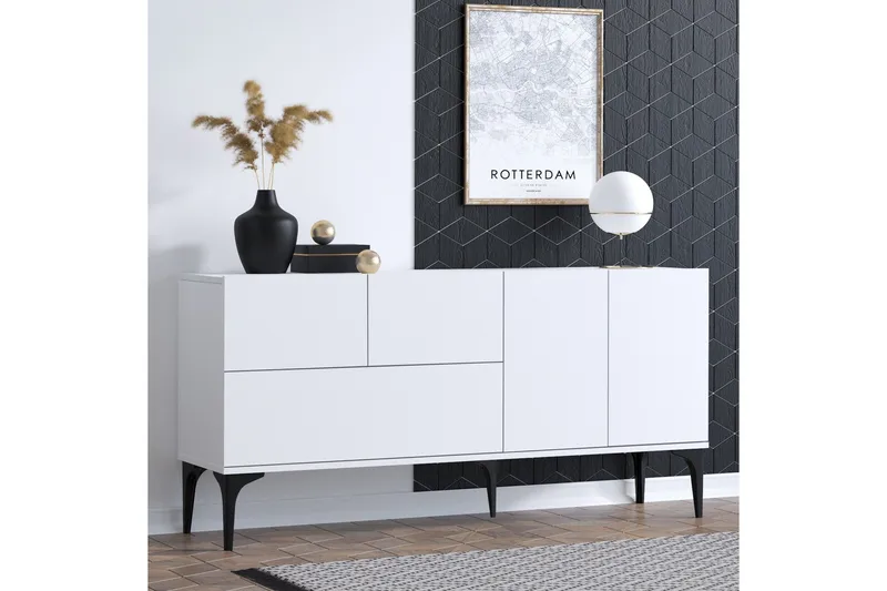 Glise Konsollbord 150 cm - Svart/Vit - Förvaring - Förvaringsmöbler - Skänkar & sideboards