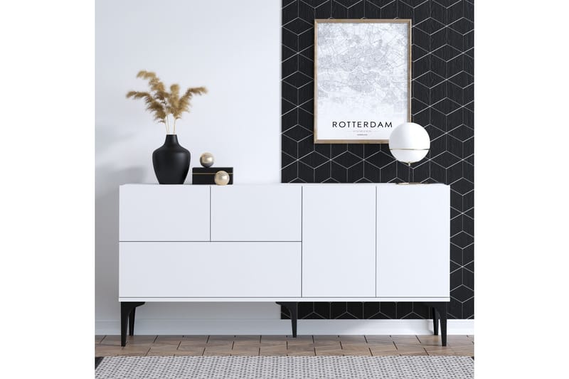 Glise Konsollbord 150 cm Svart/Vit - Möbler - Vardagsrum - Soffbord & vardagsrumsbord - Avlastningsbord & konsolbord