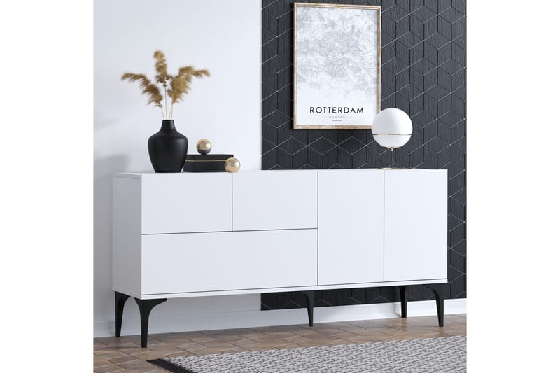 Glise Konsollbord 150 cm Svart/Vit - Möbler - Vardagsrum - Soffbord & vardagsrumsbord - Avlastningsbord & konsolbord