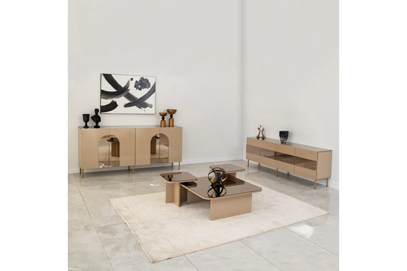 HUOWOOD Konsollbord 180 cm Brons/Guld - Möbler - Vardagsrum - Soffbord & vardagsrumsbord - Avlastningsbord & konsolbord