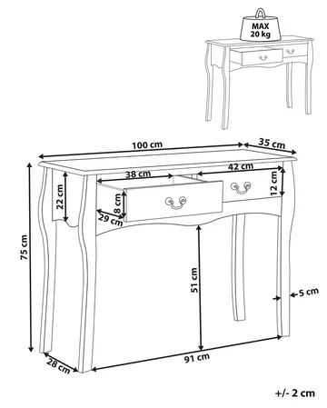Klawock Konsolbord 90 cm - Svart - Möbler - Vardagsrum - Soffbord & vardagsrumsbord - Avlastningsbord & konsolbord