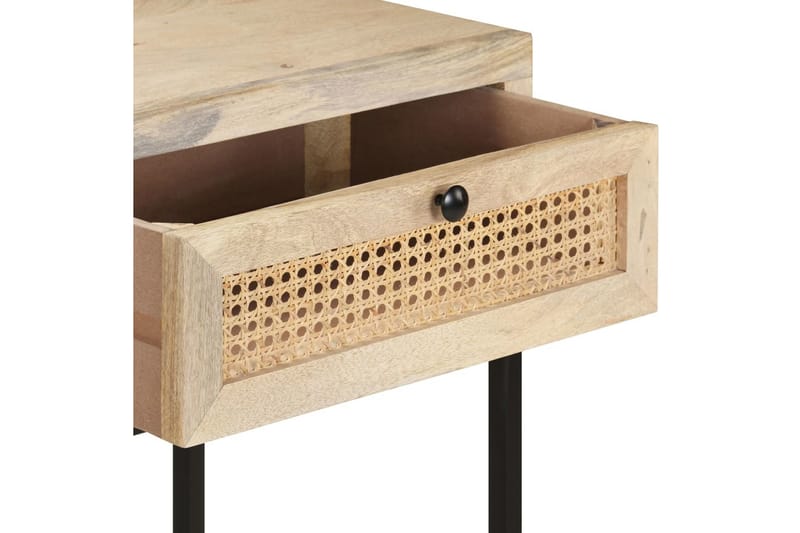 Konsolbord 100x35x76 cm massivt mangoträ och naturlig rottin - Möbler - Vardagsrum - Soffbord & vardagsrumsbord - Avlastningsbord & konsolbord