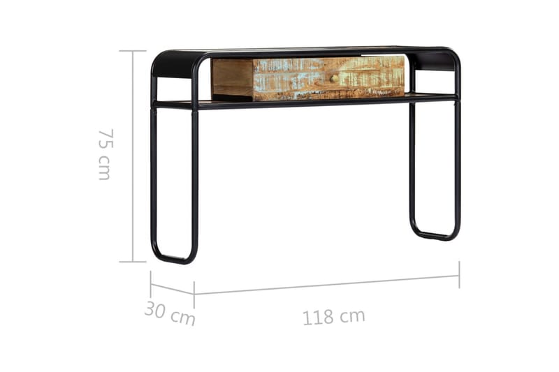 Konsolbord 118x30x75 cm massivt återvunnet trä - Brun - Möbler - Vardagsrum - Soffbord & vardagsrumsbord - Avlastningsbord & konsolbord