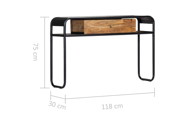 Konsolbord 118x30x75 cm massivt mangoträ - Brun - Möbler - Vardagsrum - Soffbord & vardagsrumsbord - Avlastningsbord & konsolbord