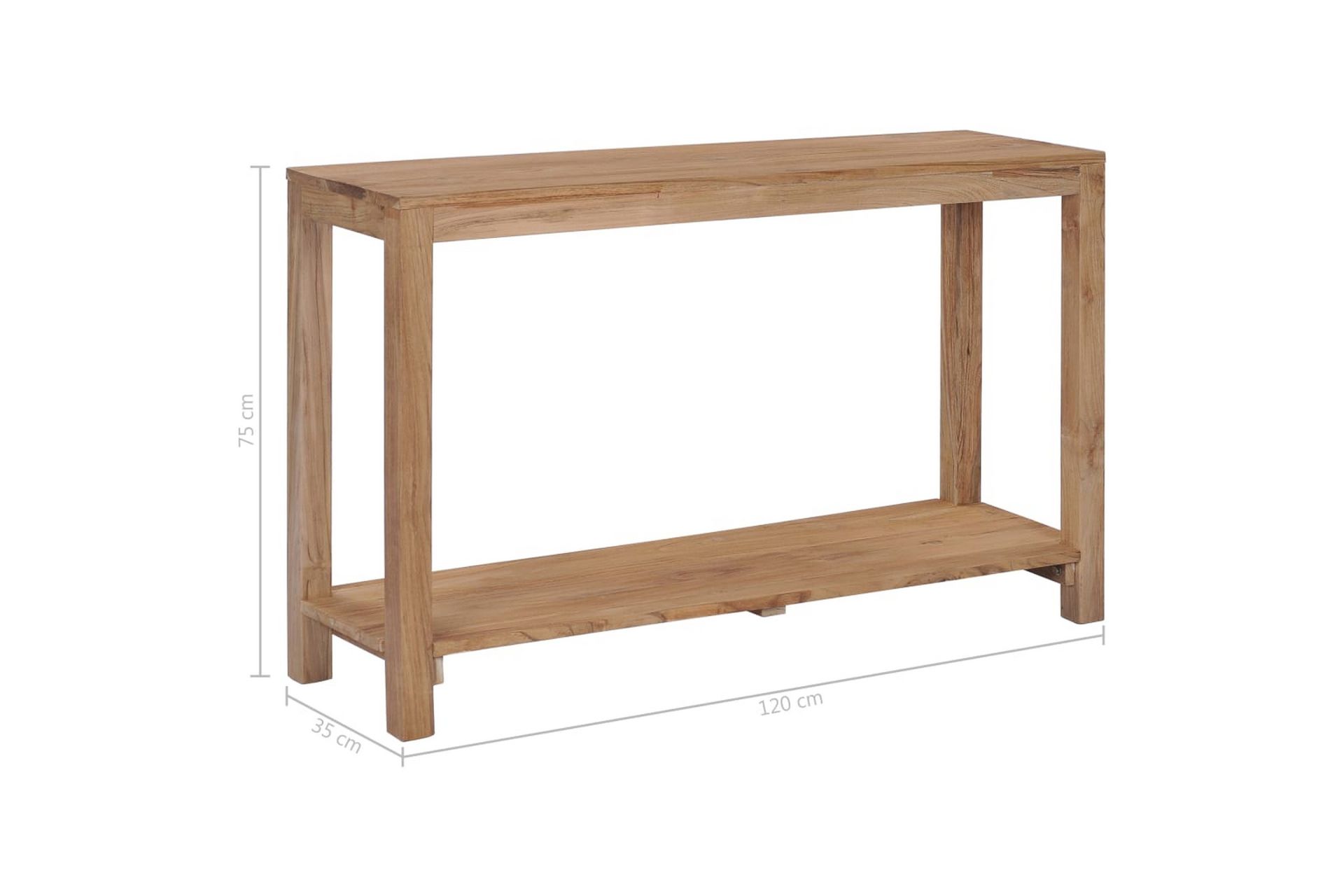 Konsolbord 120x35x75 cm massiv teak - Brun - Möbler - Vardagsrum - Soffbord & vardagsrumsbord - Avlastningsbord & konsolbord