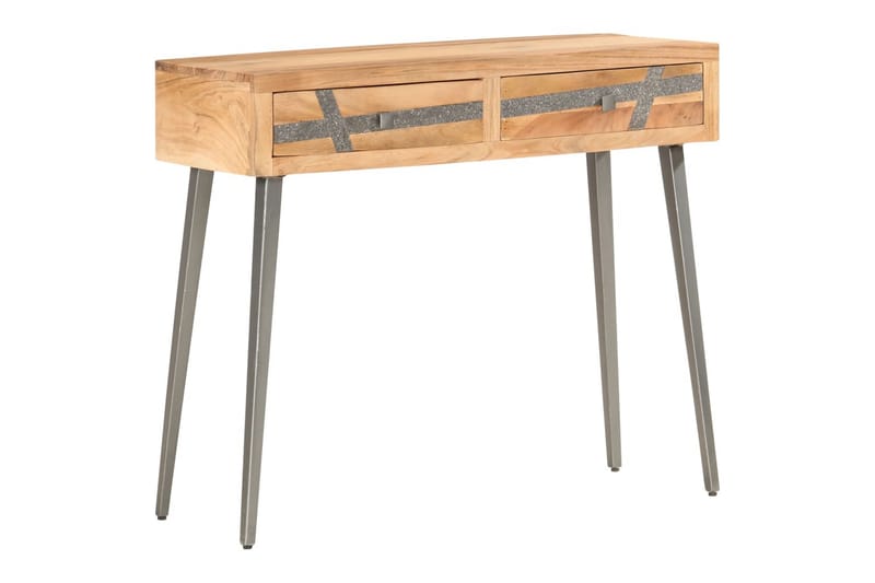 Konsolbord 90x30x75 cm massivt akaciaträ - Brun - Hallbord - Bord - Avlastningsbord & konsolbord