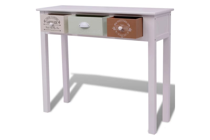 Konsolbord i fransk stil trä - Vit - Hallbord - Bord - Avlastningsbord & konsolbord
