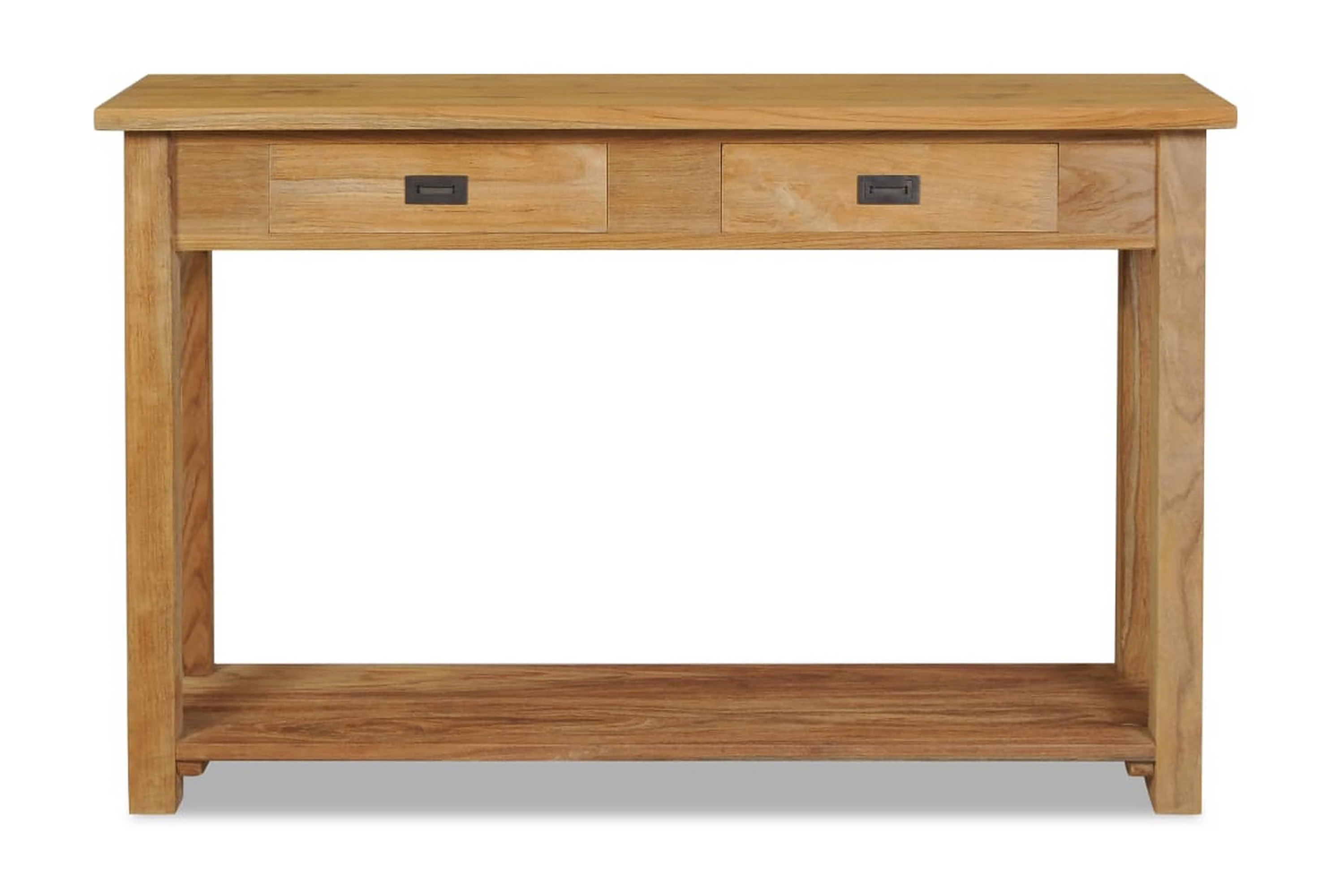 Konsolbord i massiv teak 120x30x80 cm – Brun