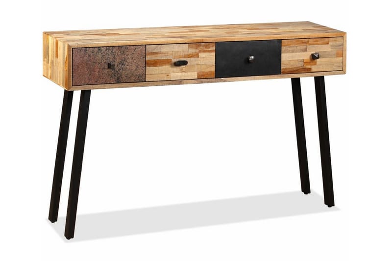 Konsolbord massivt återvunnet teakträ 120x30x76 cm - Flerfärgad - Möbler - Vardagsrum - Soffbord & vardagsrumsbord - Avlastningsbord & konsolbord