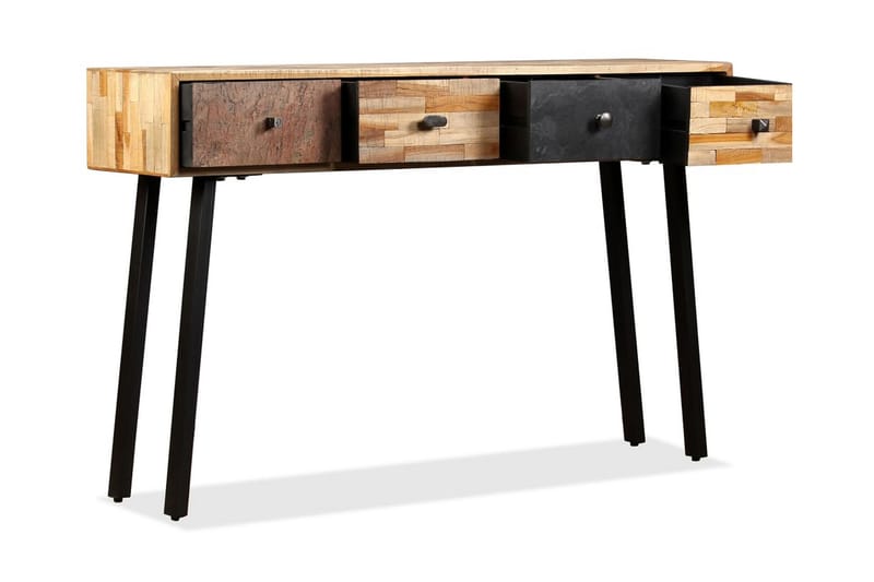 Konsolbord massivt återvunnet teakträ 120x30x76 cm - Flerfärgad - Möbler - Vardagsrum - Soffbord & vardagsrumsbord - Avlastningsbord & konsolbord