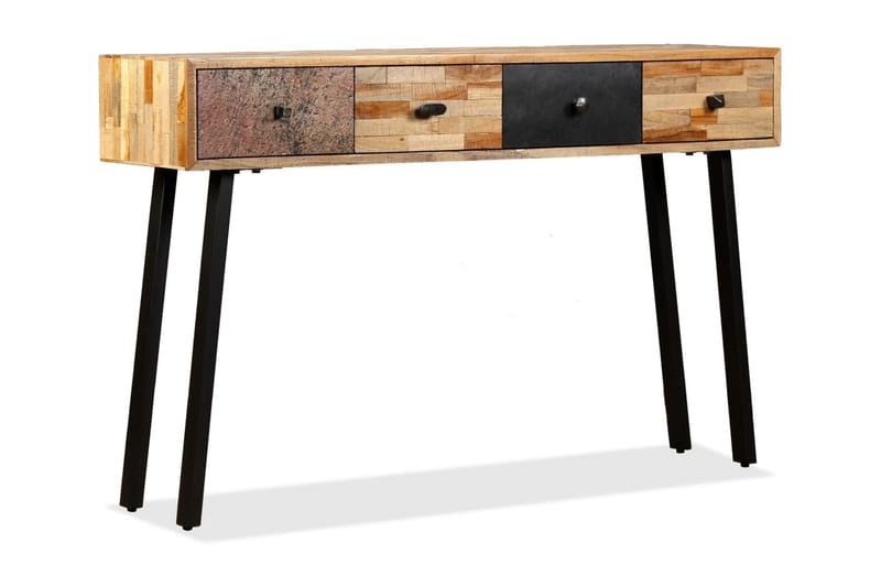 Konsolbord massivt återvunnet teakträ 120x30x76 cm - Flerfärgad - Möbler - Vardagsrum - Soffbord & vardagsrumsbord - Avlastningsbord & konsolbord
