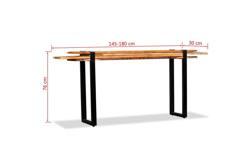 Konsolbord massivt återvunnet trä justerbar - Flerfärgad - Hallbord - Bord - Avlastningsbord & konsolbord