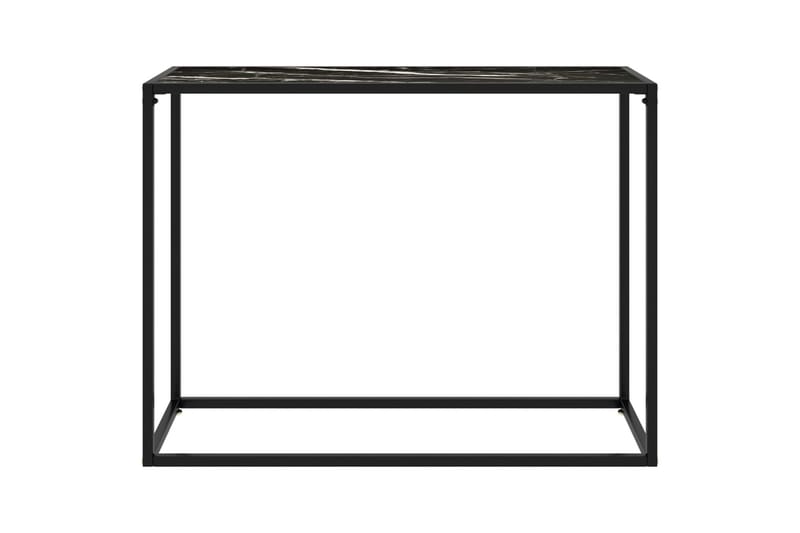 Konsolbord svart 100x35x75 cm härdat glas - Svart - Möbler - Vardagsrum - Soffbord & vardagsrumsbord - Avlastningsbord & konsolbord