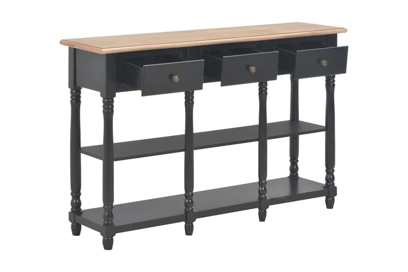 Konsolbord svart 120x30x76 cm MDF - Svart - Möbler - Vardagsrum - Soffbord & vardagsrumsbord - Avlastningsbord & konsolbord