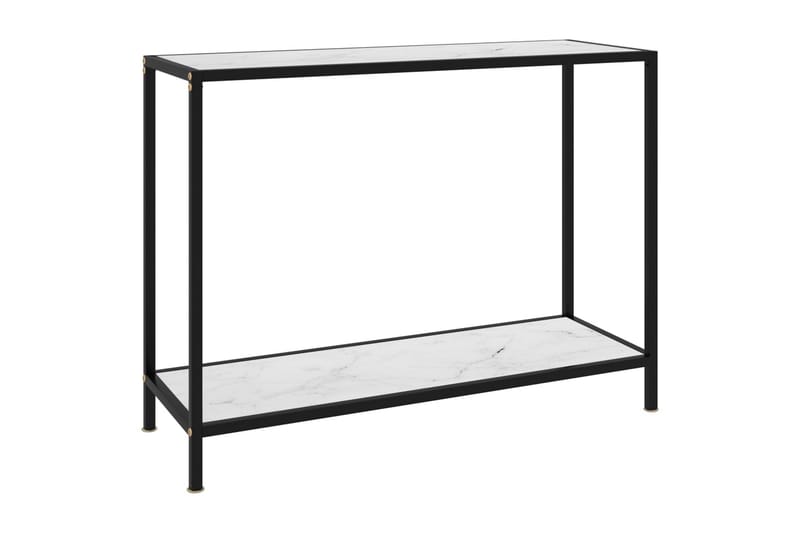 Konsolbord vit 100x35x75 cm härdat glas - Vit - Möbler - Vardagsrum - Soffbord & vardagsrumsbord - Avlastningsbord & konsolbord
