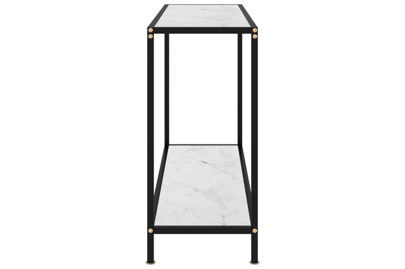 Konsolbord vit 100x35x75 cm härdat glas - Vit - Hallbord - Bord - Avlastningsbord & konsolbord