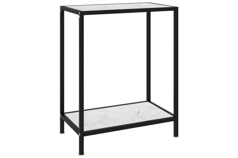 Konsolbord vit 60x35x75 cm härdat glas - Vit - Möbler - Vardagsrum - Soffbord & vardagsrumsbord - Avlastningsbord & konsolbord